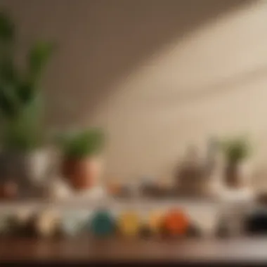 A color palette inspired by feng shui principles showcasing earthy tones and calming shades.