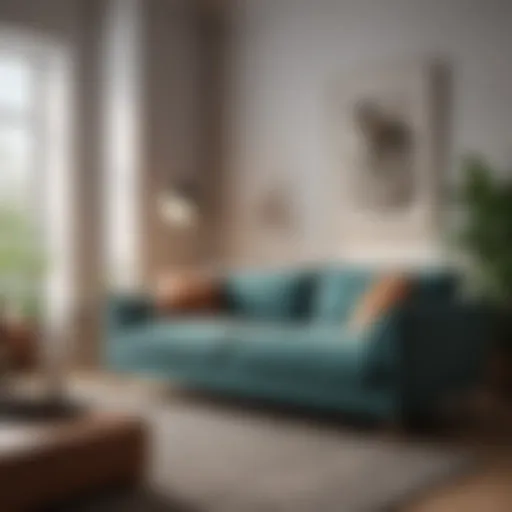 Stylish affordable couch in a modern living room