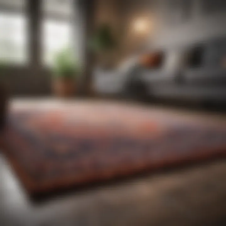 Online shopping interface showcasing affordable rugs with filters for material and design