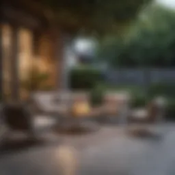 Elegant outdoor seating arrangement