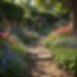 A vibrant spring garden filled with blooming flowers