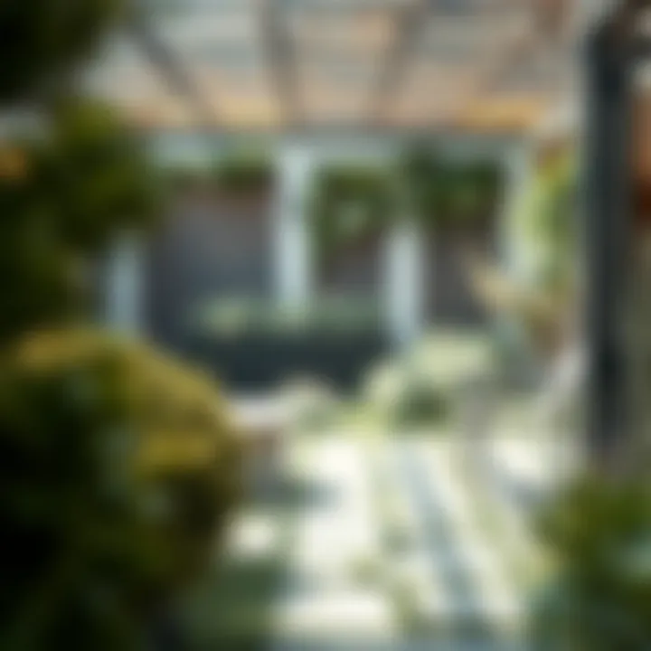 A beautifully designed outdoor space featuring flowing bushes