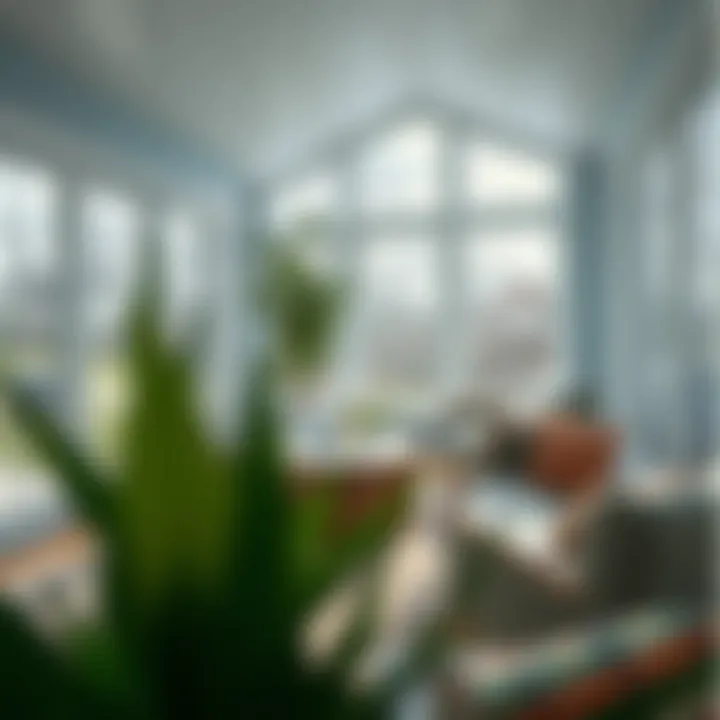 A modern four-season room with large windows and year-round furnishings