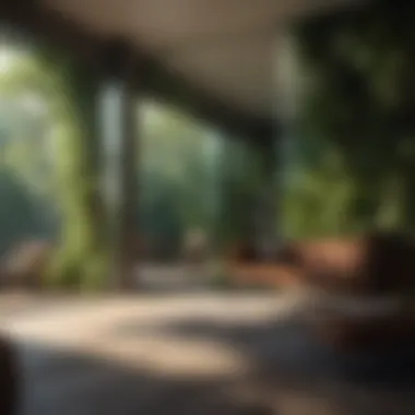 Glass Walls Blending with Nature Stylish glass wall integration with nature
