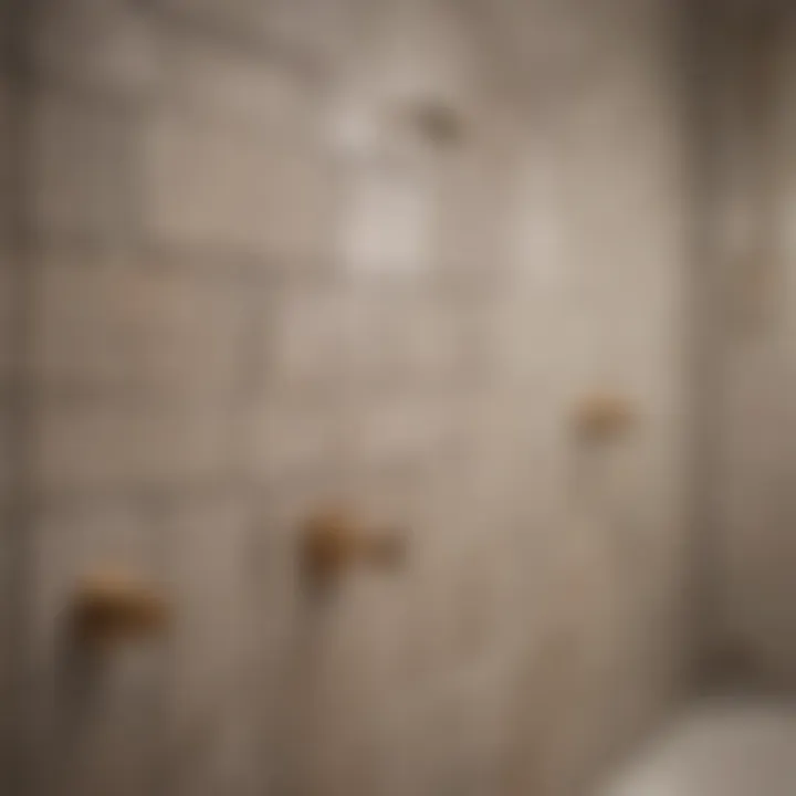 Final look of grouted tiles in a bathroom