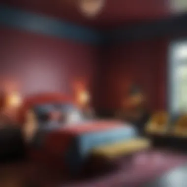 Daring Color Combinations for a Unique Experience Bold and dramatic colors in an eclectic guest room