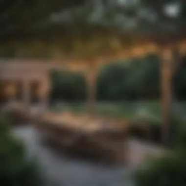 Serene Outdoor Dining Area Beautiful outdoor space for relaxation and dining in a Hamptons rental