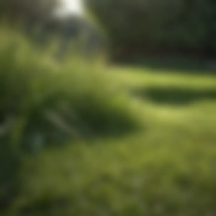 Lush green lawn thriving with healthy grass and minimal weeds