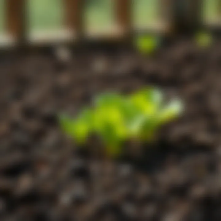 Healthy lettuce seedlings thriving in rich soil
