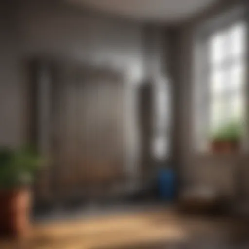 Illustration of a central heating system layout