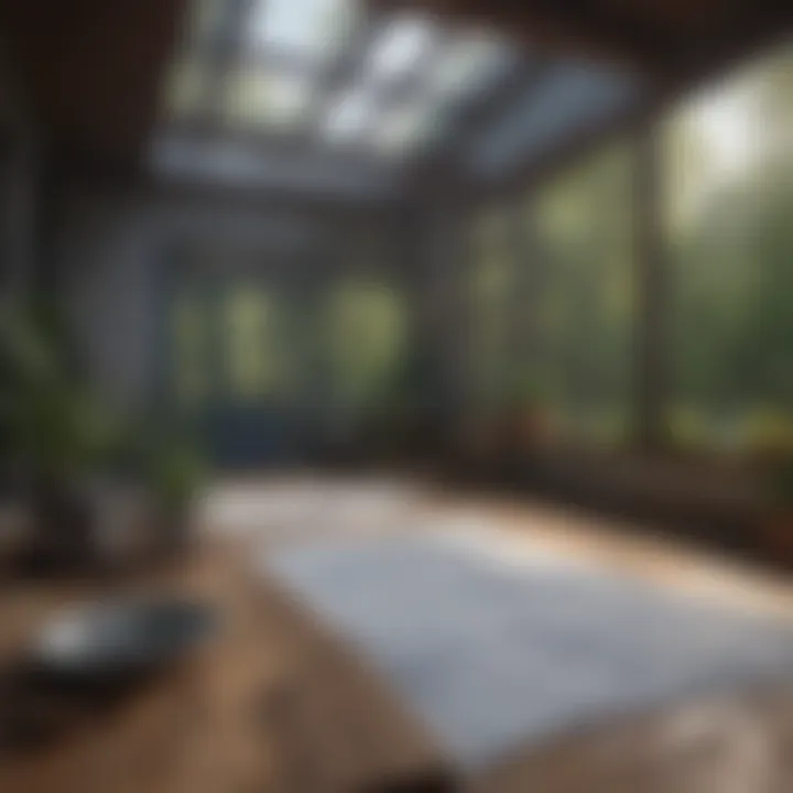 Blueprints of a home addition project