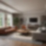 Stylish living room design showcasing a home addition
