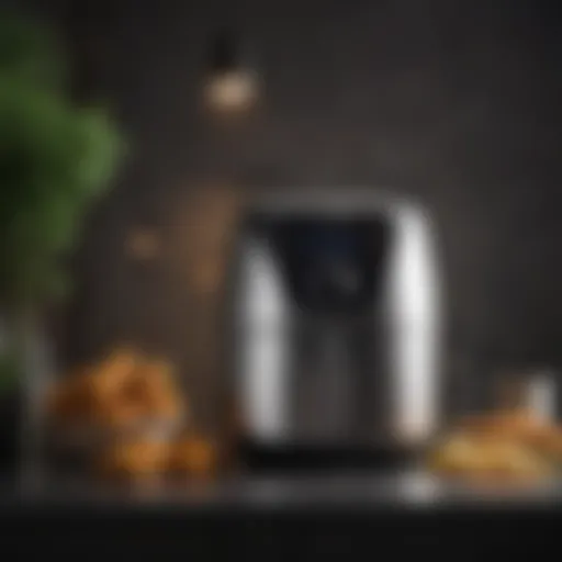 A sleek air fryer showcasing modern design and functionality