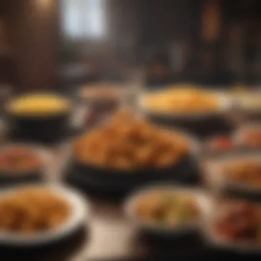 An Array of Fried Culinary Delights A variety of fried dishes arranged appealingly on a table