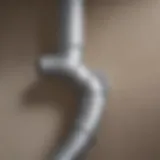 Illustration of a clean dryer vent pipe