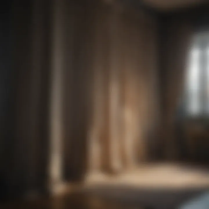 Elegant curtain options arranged for selection