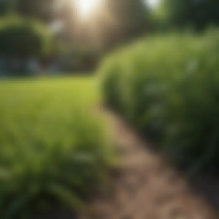 Healthy lush lawn showcasing vibrant grass