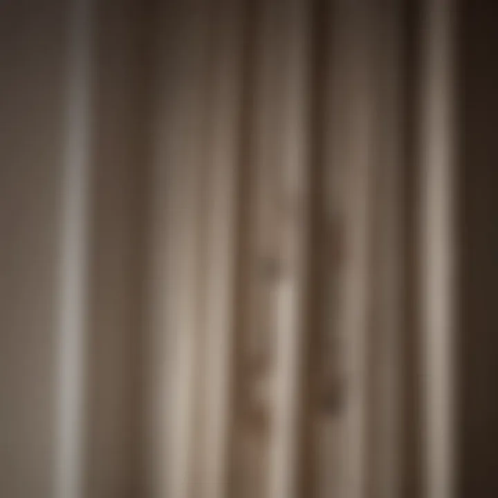 Close-up of curtain installation hardware