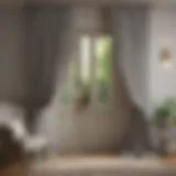 Elegant curtains enhancing a doorway