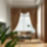 Elegant curtains draping beautifully in a modern living room