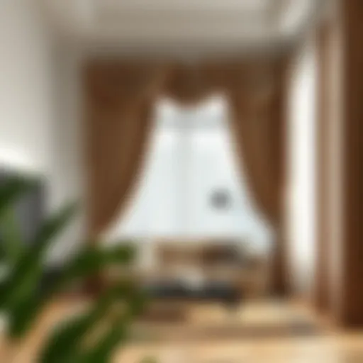 Elegant curtains draping beautifully in a modern living room