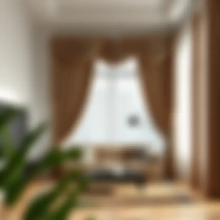 Elegant curtains draping beautifully in a modern living room