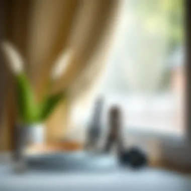 Measuring tools next to a window for accurate curtain installation