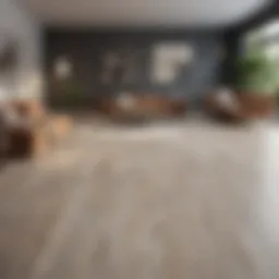 Elegant living room showcasing various flooring options