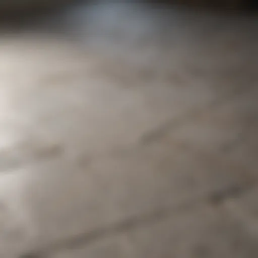 Close-up view of clean grout between tiles