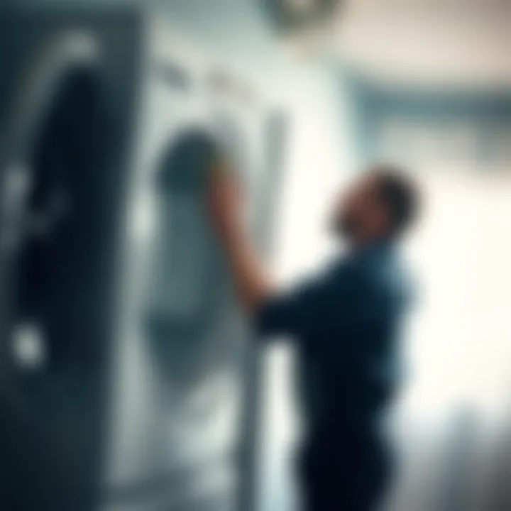 Dryer Vent Inspection Professional conducting dryer vent inspection