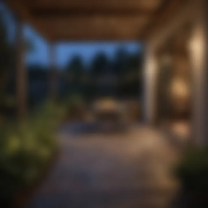 Outdoor patio adorned with eco-friendly lighting options