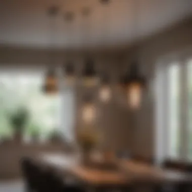 Diverse Design Styles of Hanging Lamps Variety of hanging lamps showcasing different design styles
