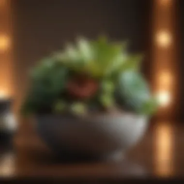 Stylish Indoor Succulent Arrangement Succulent arrangement in decorative pot