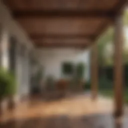 Stylish wooden patio cover enhancing outdoor space