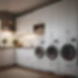 Stylish built-in cabinetry that maximizes laundry space efficiency