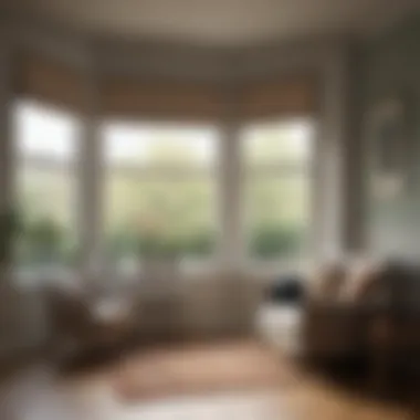 Chic Roller Blinds for Bay Windows Chic roller blinds perfectly fitted to a bay window