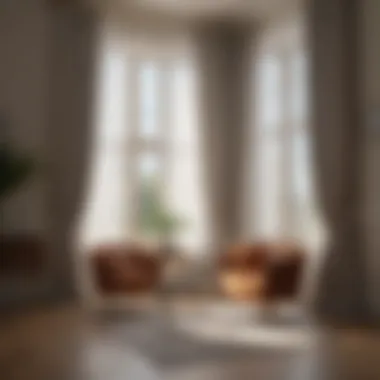 Elegant Sheer Curtains for Bay Windows Elegant sheer curtains framing a bay window