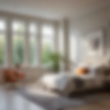Bright and Open: Structural Enhancements in Bedrooms A bright bedroom featuring structural enhancements like large windows