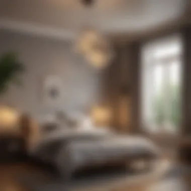Unique pendant lights creating an inviting reading nook