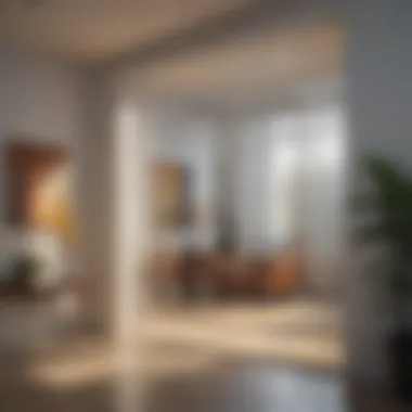 Elegant Glass Partition Enhancing Natural Light Elegant glass partition boosting natural light