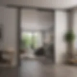 Sleek sliding door divider enhancing modern interior