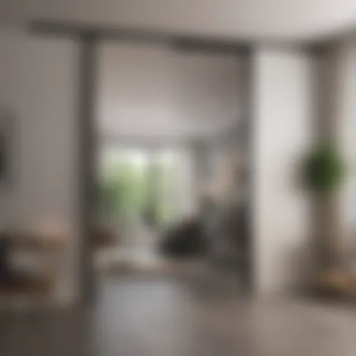 Sleek sliding door divider enhancing modern interior