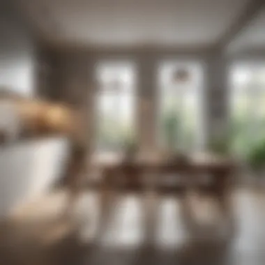 Seamless Integration of Dining and Kitchen Areas Open kitchen layout with integrated dining space