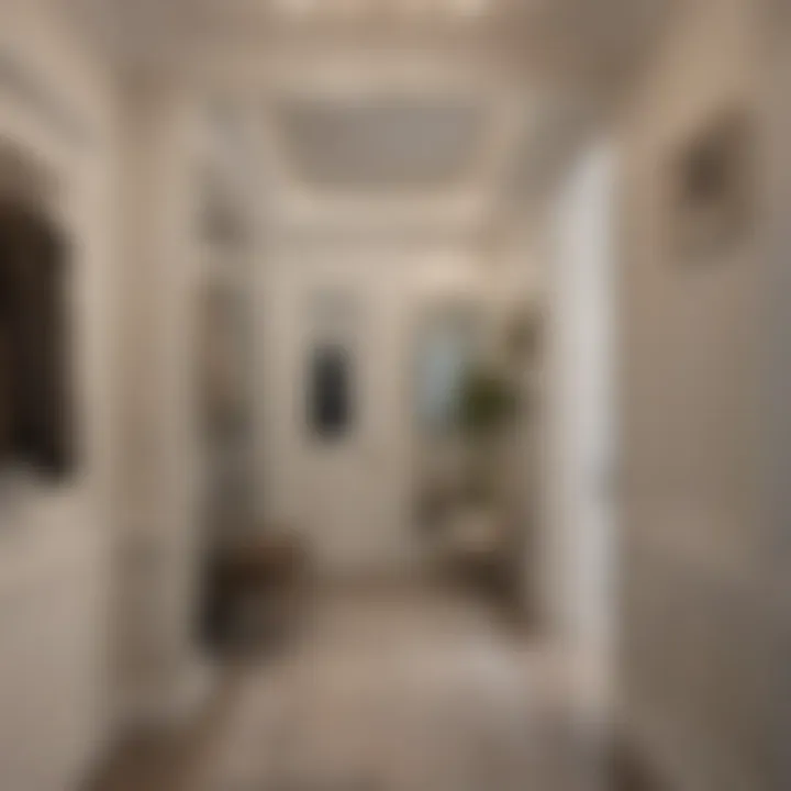 Elegant entryway closet with a mirrored door for added spaciousness