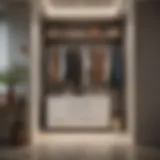 Sleek modern entryway closet with integrated lighting
