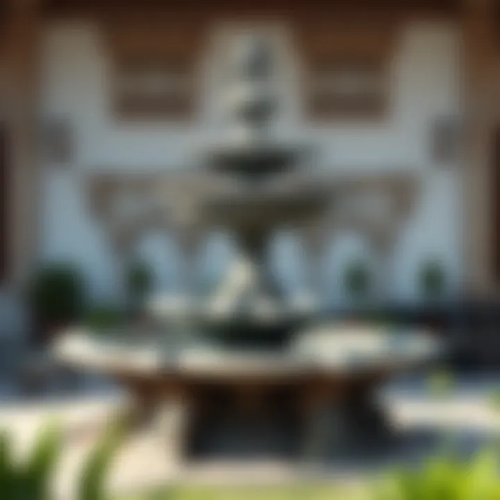 An ornate, historical fountain featuring intricate carvings and a classical design