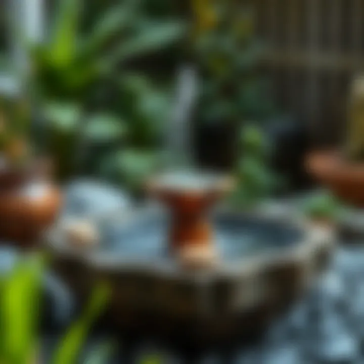 A sustainable fountain using recycled materials and eco-friendly technology