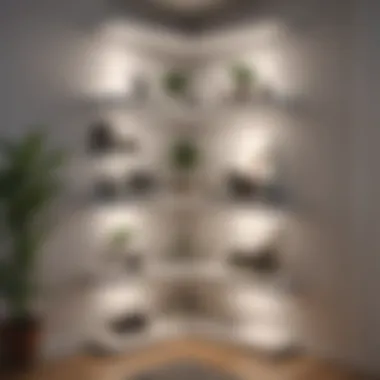 Creative Corner Shelving Solution Corner shelving unit maximizing space with unique design