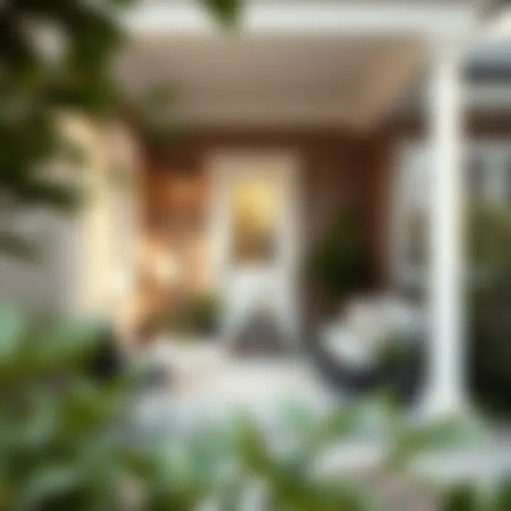 Elegant Small Porch Design Elegant small porch with modern furniture and plants