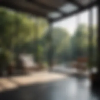 Modern Minimalist Sun Room Design Modern sun room featuring large windows and minimalist furniture